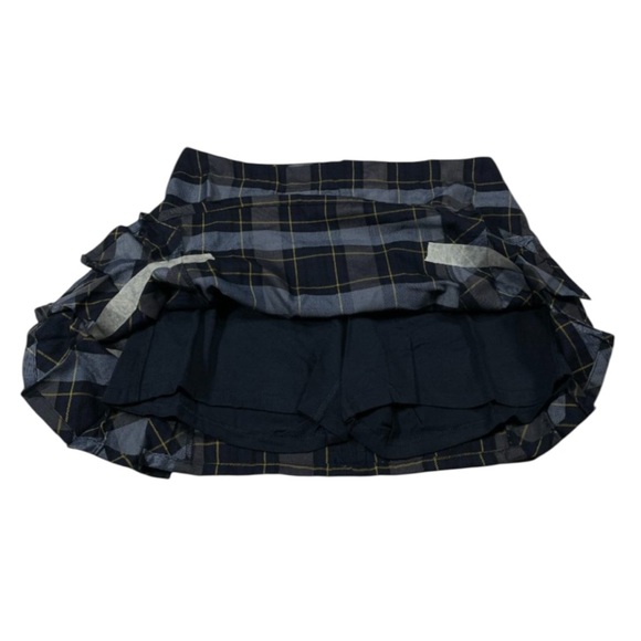 Land's End Plaid Navy Side Pleat Skort Junior Misses Size 7 - Picture 3 of 12